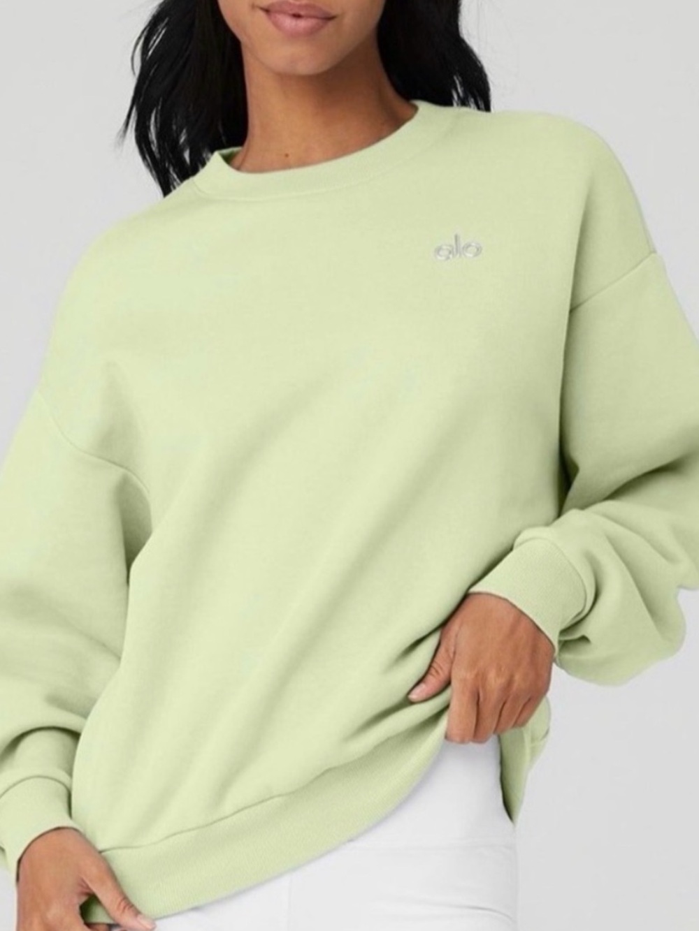 ALO Yoga Iced Green Tea Crewneck Sweatshirt